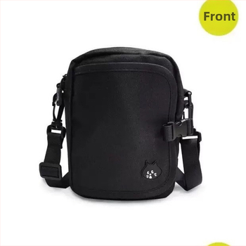 Crossbody torba za putovnicu s motivom Nya iznenađena mačka – jednostavan dizajn, mala kvadratna torba, velika pretinac za telefon