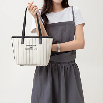 Torba Tote od platna – unisex stil, zatvarač, unutarnji džep s zatvaračem i džep za telefon
