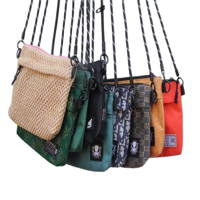 Unisex torbica za telefon s horizontalnim kvadratnim oblikom, zatvaračem, unutarnjim mrežastim pretincem, Oxford tkanina