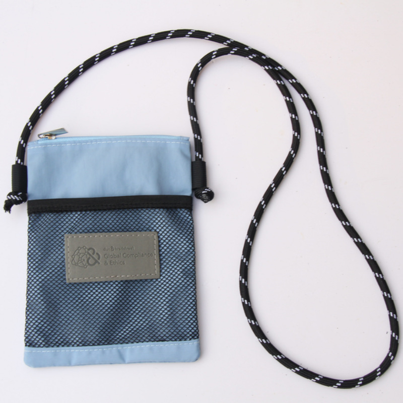 Unisex torbica za telefon s horizontalnim kvadratnim oblikom, zatvaračem, unutarnjim mrežastim pretincem, Oxford tkanina