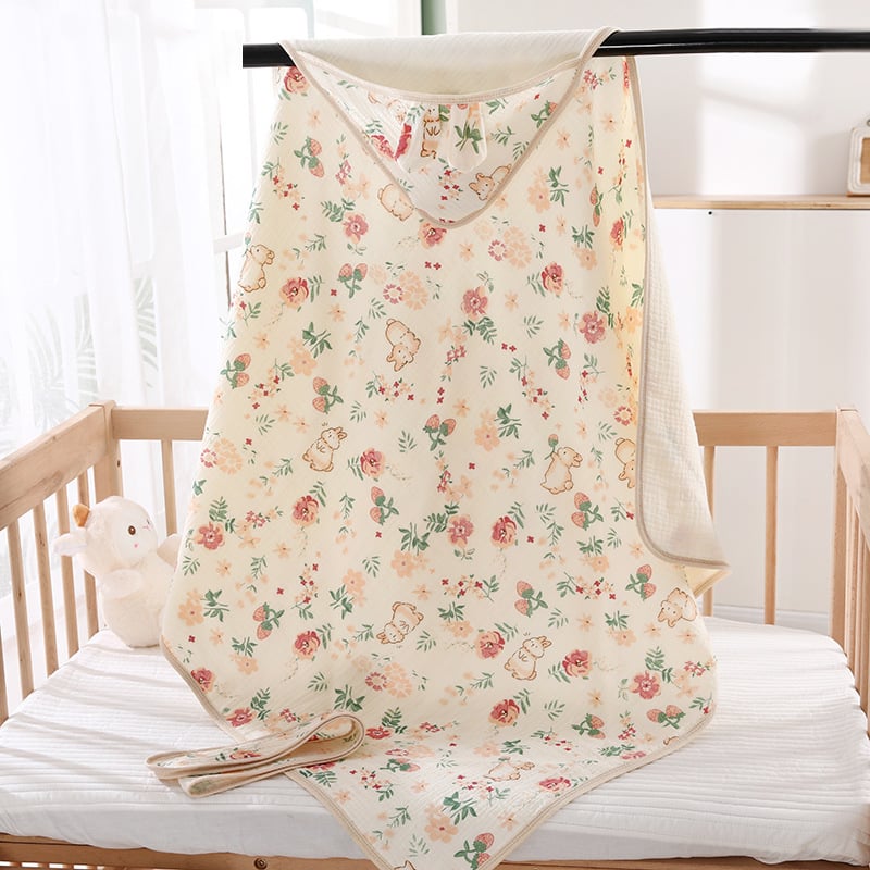 Novorodenecká zavinovačka so 4 vrstvami krepu, z čistej bavlny a gázy, ľahká, do 0,5 kg, pre deti do 1 roka, jar–jeseň