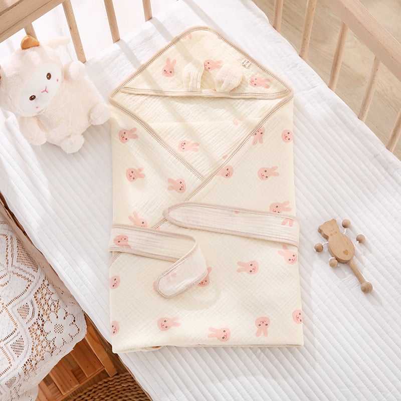 Novorodenecká zavinovačka so 4 vrstvami krepu, z čistej bavlny a gázy, ľahká, do 0,5 kg, pre deti do 1 roka, jar–jeseň