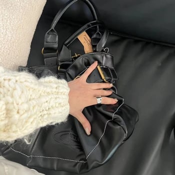 Tote torba s Saturn dizajnom, gradski stil, džep za mobitel i magnetska kopča