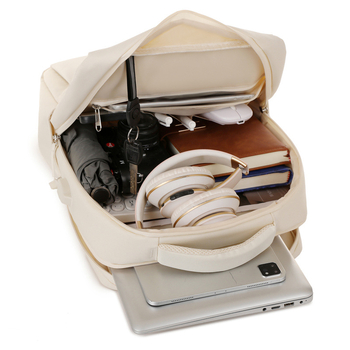 Rucsac pentru laptop din Oxford – construcție rezistentă la uzură, compatibil cu laptop de 16 inch, bretele cu aer, stil urban minimalist