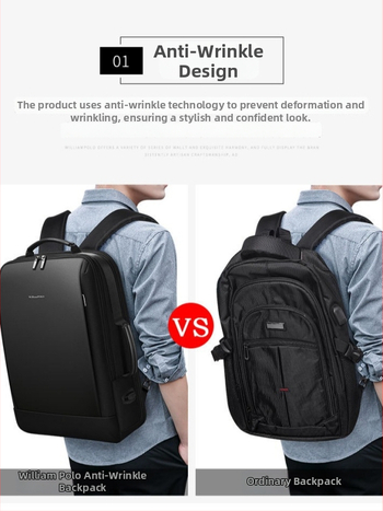 WILLIAMPOLO taška na notebook pre mužov — obchodné cestovanie, syntetická koža, kapacita pod 20 l, oblúkový ramenný remienok, vodeodolný