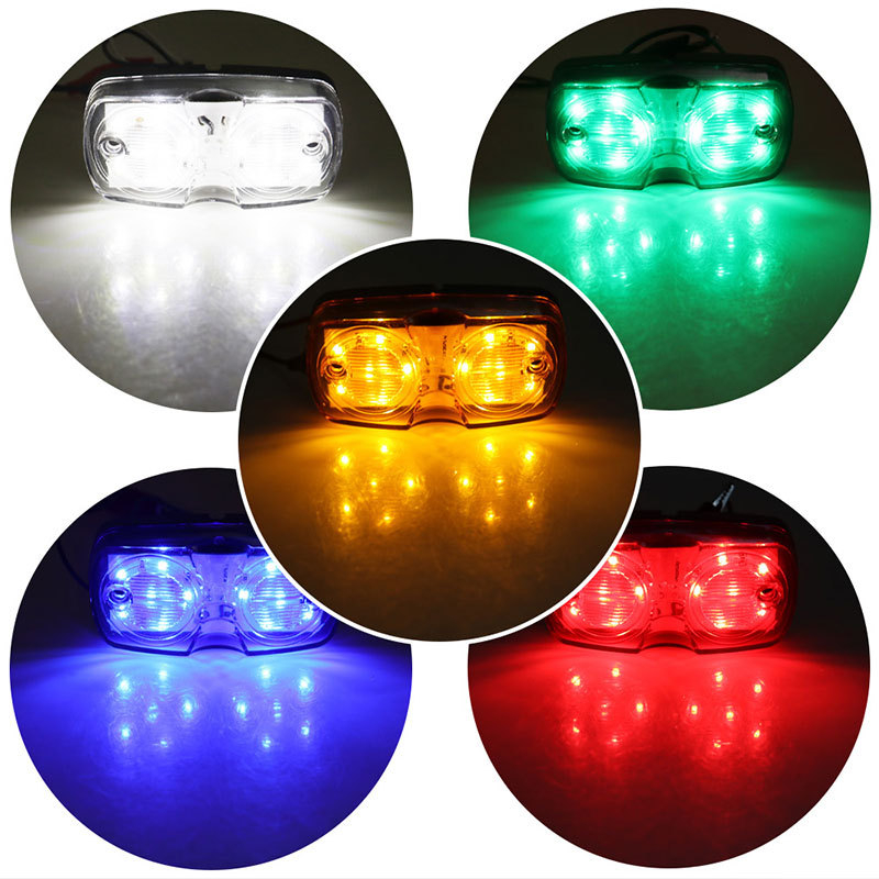 LED bočne svjetiljke kamiona – dvostruke kružne 12 LED signalne svjetiljke, univerzalne, PVC 10W 12V TRUCK026