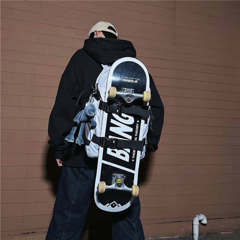 Ranac za skateboard, najlon, kapacitet ispod 20L, prostor za 10-inčni laptop, kaiševi s zračnim jastukom