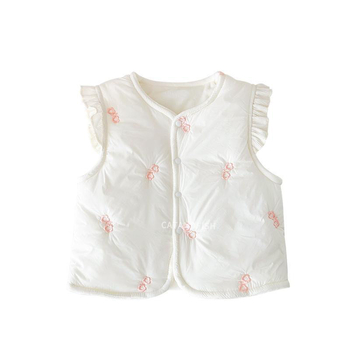 Dječja pamučna vest za novorođenčad, unisex, bez kapuljače, zima