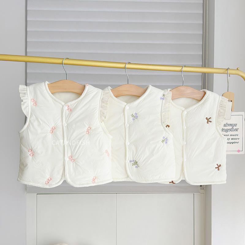 Dječja pamučna vest za novorođenčad, unisex, bez kapuljače, zima