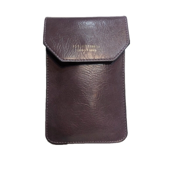 Geantă de telefon crossbody în stil coreean, din PU piele, închidere cu capac, formă vertical pătrată, clips interior pentru bancnote