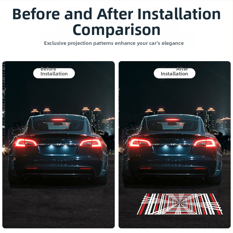 ZhiXin Tesla Model 3/Y projekčná lampa, 12V, LED 5050, 3W, 6500K, životnosť 80 000 h