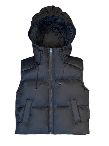 Παιδικό γιλέκο με κουκούλα σε κορεατικό στυλ, γέμισμα από down πάπιας 50–55%, παχυσμένο