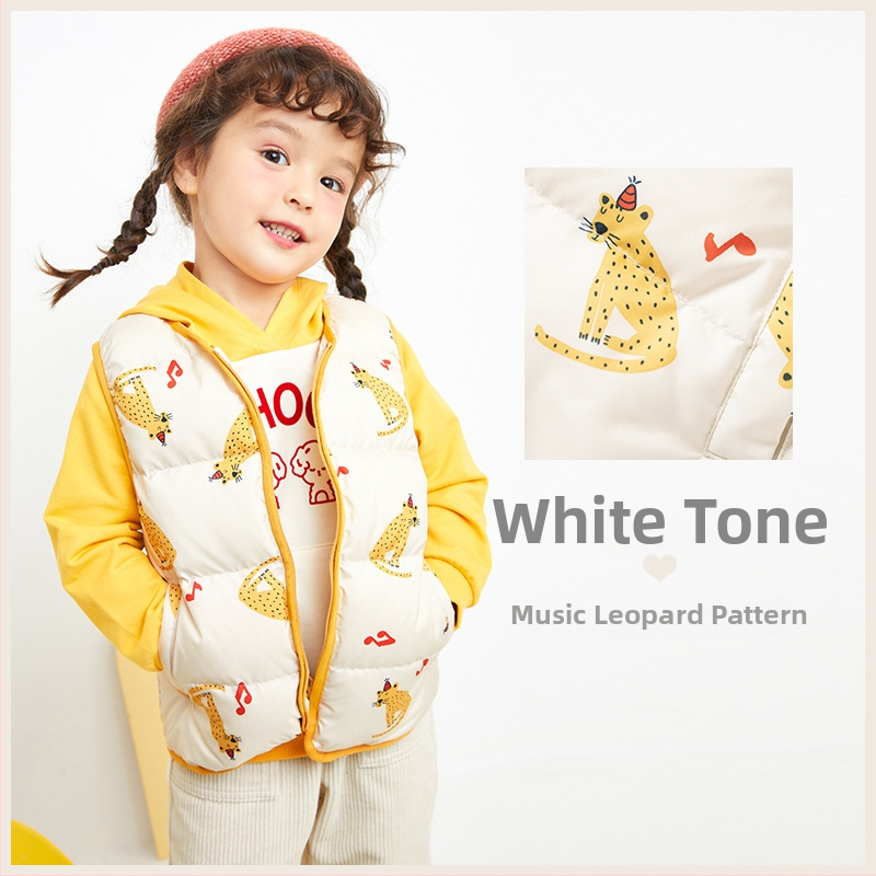 Παιδικό γιλέκο με πούπουλα χωρίς μανίκια, για αγόρια και κορίτσια, φθινόπωρο 2023, γέμισμα από λευκό πούπουλο πάπιας, εξωτερικό ύφασμα πολυεστέρα, επένδυση νάιλον