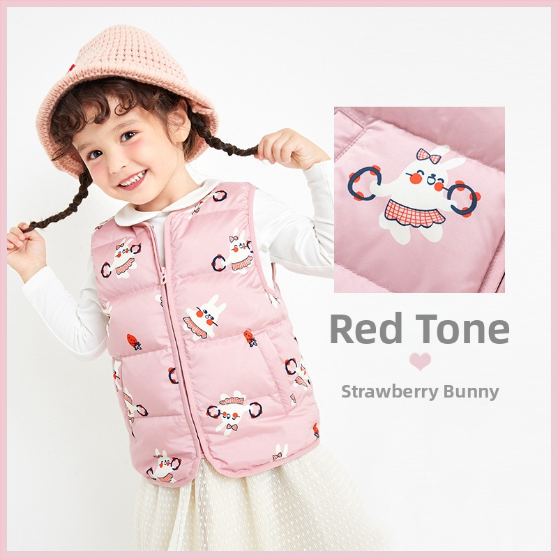 Παιδικό γιλέκο με πούπουλα χωρίς μανίκια, για αγόρια και κορίτσια, φθινόπωρο 2023, γέμισμα από λευκό πούπουλο πάπιας, εξωτερικό ύφασμα πολυεστέρα, επένδυση νάιλον