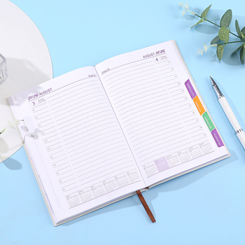 Бележник – дневник за самодисциплина с календар за 2026 г., PU корица, Dowling хартия, 80 г/м², 300–400 страници, стил: бизнес