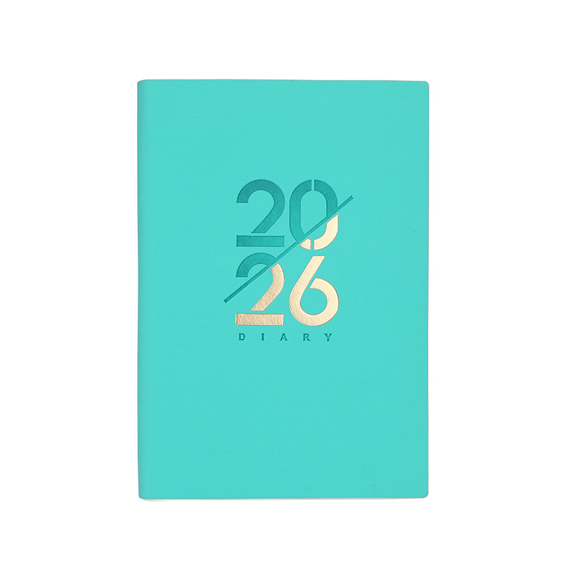 Бележник – дневник за самодисциплина с календар за 2026 г., PU корица, Dowling хартия, 80 г/м², 300–400 страници, стил: бизнес