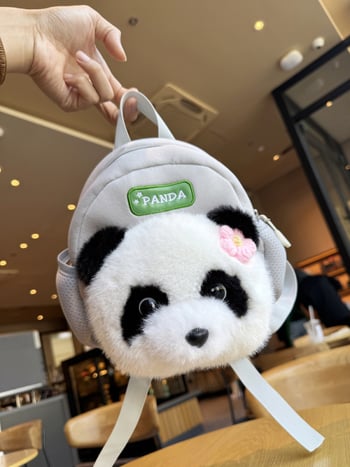 Dječji ruksak Panda za vrtić — najlon, prozračan, zakrivljene naramenice, podstava od poliestera