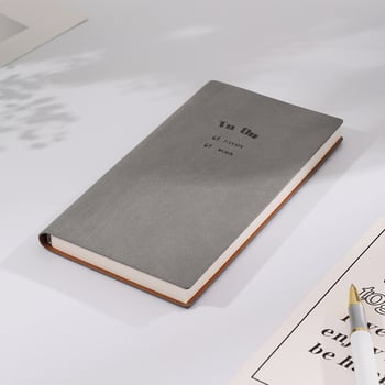 Bilježnica s to-do listom i dnevnim rasporedom, PU korica, šivanje pređom, papir od drvenog pulpa, 40 g/m², stil 1531211885