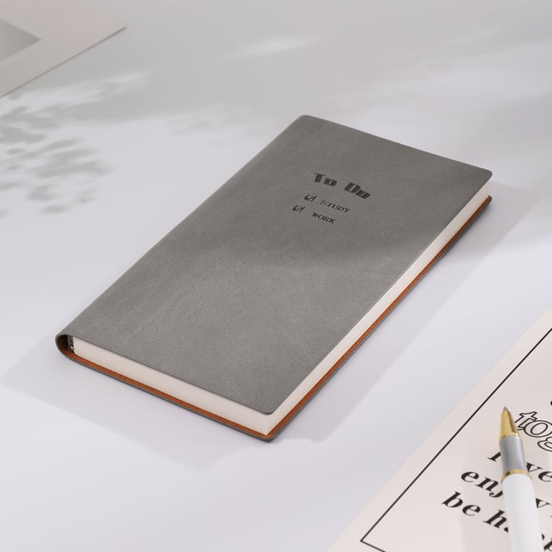 Bilježnica s to-do listom i dnevnim rasporedom, PU korica, šivanje pređom, papir od drvenog pulpa, 40 g/m², stil 1531211885