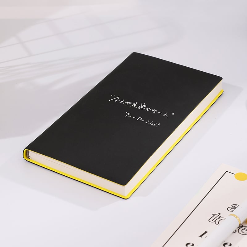 Bilježnica s to-do listom i dnevnim rasporedom, PU korica, šivanje pređom, papir od drvenog pulpa, 40 g/m², stil 1531211885