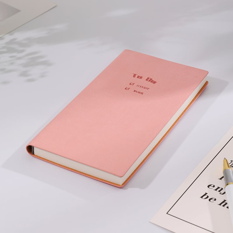 Bilježnica s to-do listom i dnevnim rasporedom, PU korica, šivanje pređom, papir od drvenog pulpa, 40 g/m², stil 1531211885