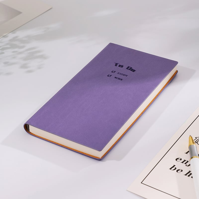 Bilježnica s to-do listom i dnevnim rasporedom, PU korica, šivanje pređom, papir od drvenog pulpa, 40 g/m², stil 1531211885