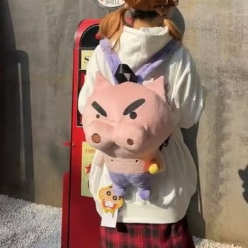 Rucsac pentru copii cu pernă plușată în formă de dinozaur — catifea, ultra-ușor, căptușeală poliester-bumbac, model animal