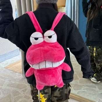 Rucsac pentru copii cu pernă plușată în formă de dinozaur — catifea, ultra-ușor, căptușeală poliester-bumbac, model animal