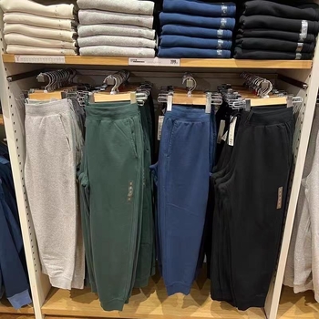 Pantaloni sport unisex de toamnă, talie înaltă, croială dreaptă, închidere cu șnur, elasticitate mare - pantaloni casual