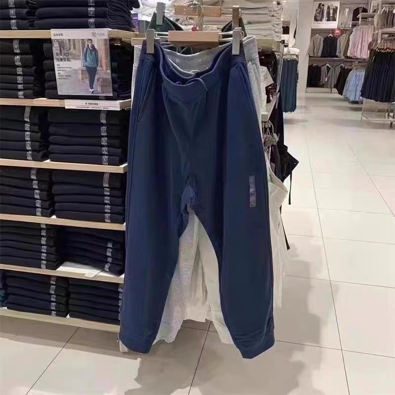Pantaloni sport unisex de toamnă, talie înaltă, croială dreaptă, închidere cu șnur, elasticitate mare - pantaloni casual