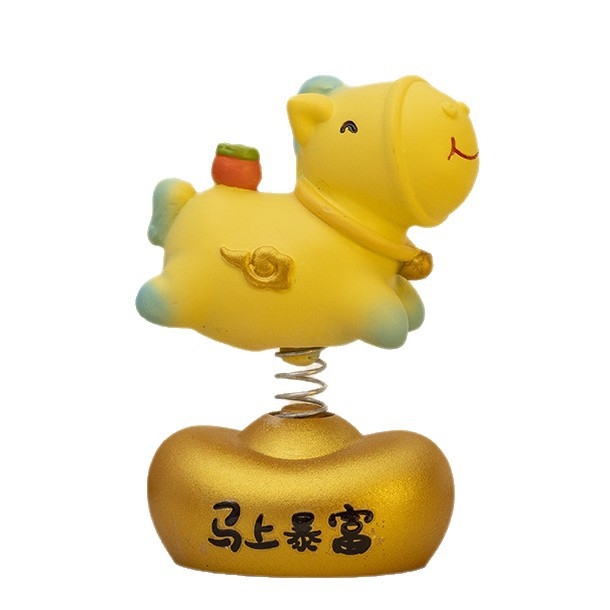 Figuură din rășină în stil caricatură: cal zodiac pentru birou, ornament decorativ pentru casă și birou, cadou