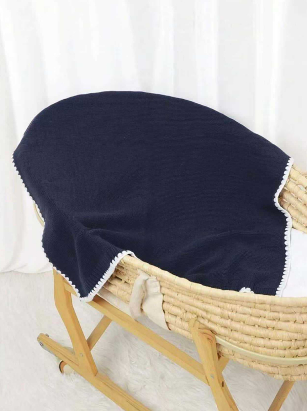 Der Kaiser Pamučna pletena deka za bebe s čipkastim rubom – navlaka za kolica za novorođenčad