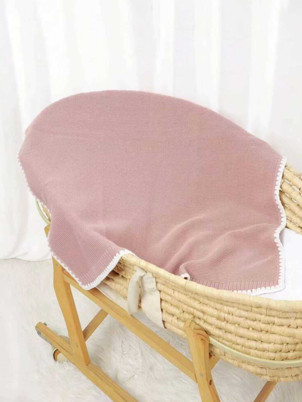 Der Kaiser Pamučna pletena deka za bebe s čipkastim rubom – navlaka za kolica za novorođenčad