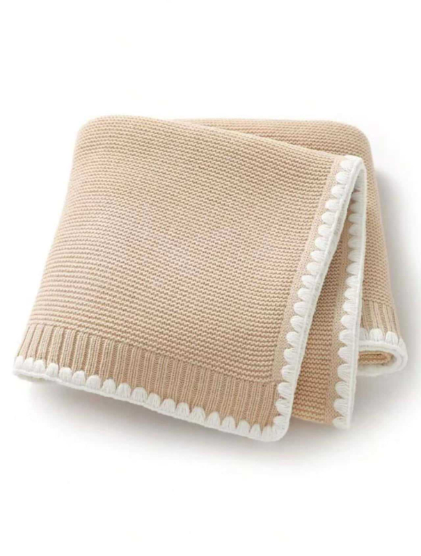 Der Kaiser Pamučna pletena deka za bebe s čipkastim rubom – navlaka za kolica za novorođenčad