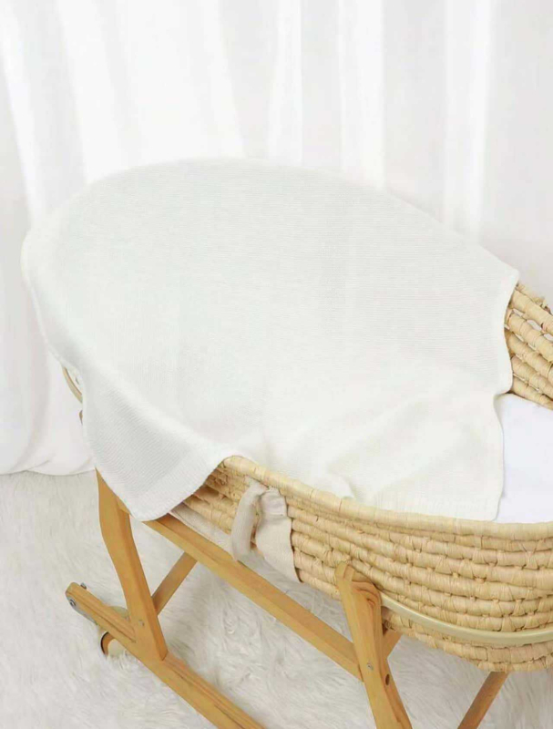 Der Kaiser Pamučna pletena deka za bebe s čipkastim rubom – navlaka za kolica za novorođenčad