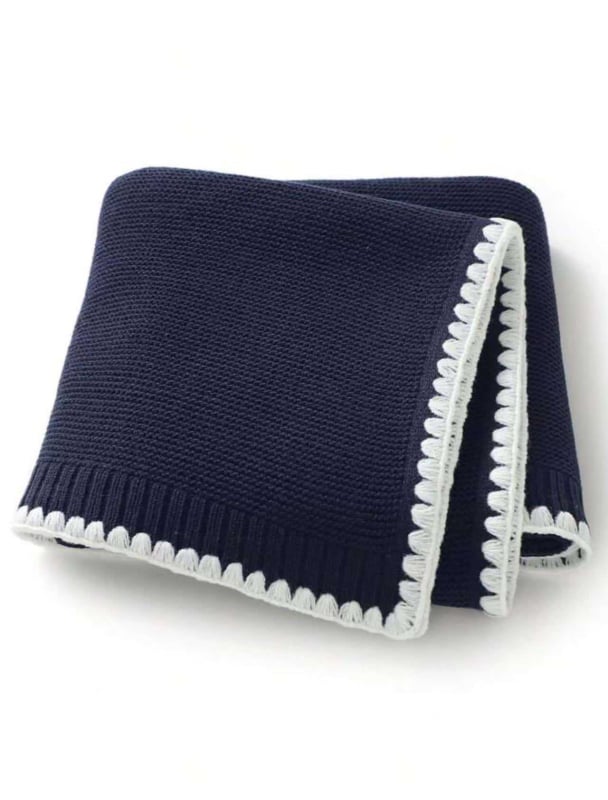 Der Kaiser Pamučna pletena deka za bebe s čipkastim rubom – navlaka za kolica za novorođenčad