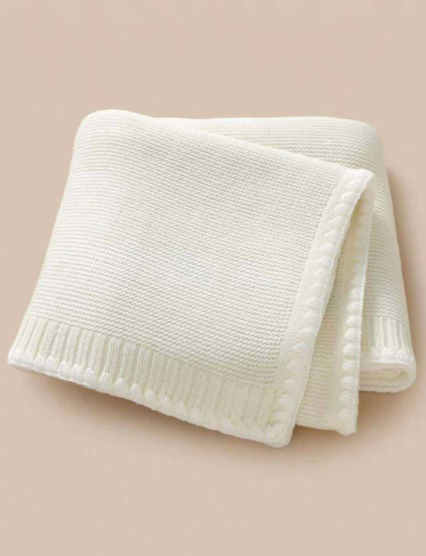 Der Kaiser Pamučna pletena deka za bebe s čipkastim rubom – navlaka za kolica za novorođenčad