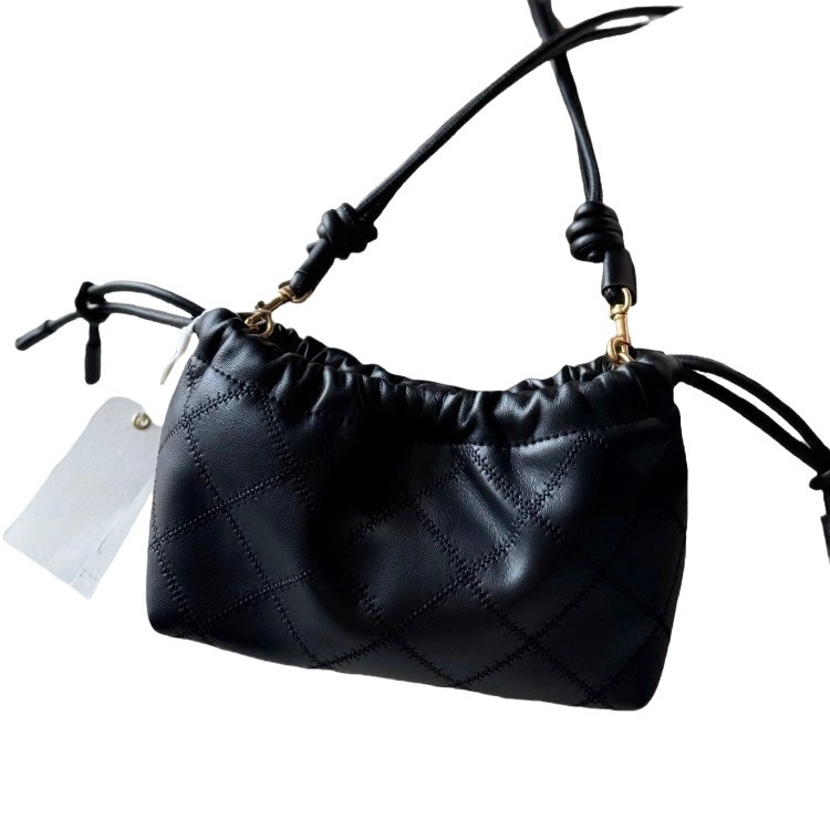 Geantă crossbody din piele de vită, model Cloud, închidere cu șnur, stil urban, buzunar pentru telefon, căptușeală poliester