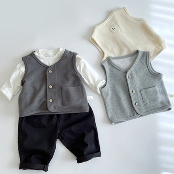 Chen touch Vestă tricotată pentru copii din bumbac, Unisex, Stil lejer, Pentru copii peste 8 ani (peste 140 cm), Primăvară și toamnă, 71–80% bumbac