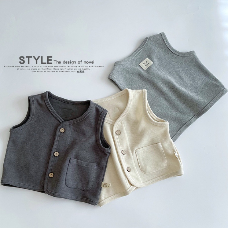 Chen touch Vestă tricotată pentru copii din bumbac, Unisex, Stil lejer, Pentru copii peste 8 ani (peste 140 cm), Primăvară și toamnă, 71–80% bumbac