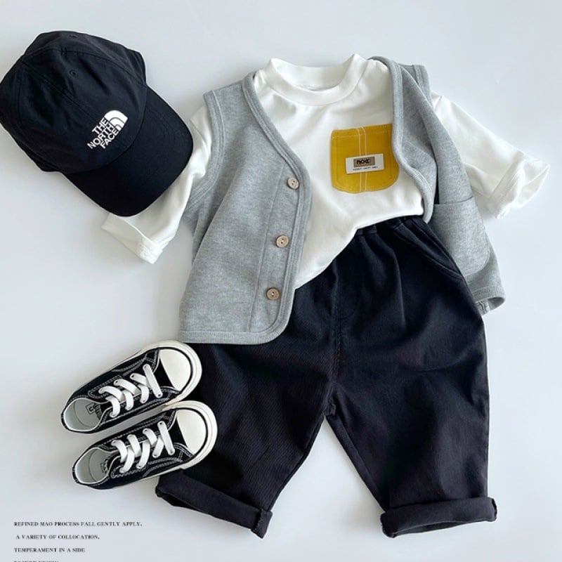 Chen touch Vestă tricotată pentru copii din bumbac, Unisex, Stil lejer, Pentru copii peste 8 ani (peste 140 cm), Primăvară și toamnă, 71–80% bumbac