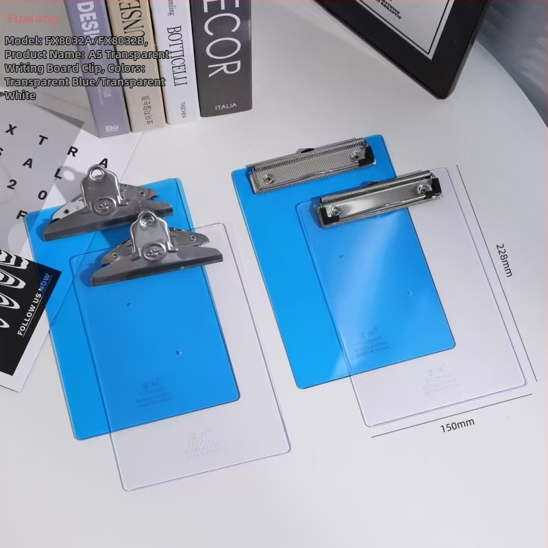Fuxiang A5 klipboard s plastovým držiakom na dokumenty, model Fx8032d