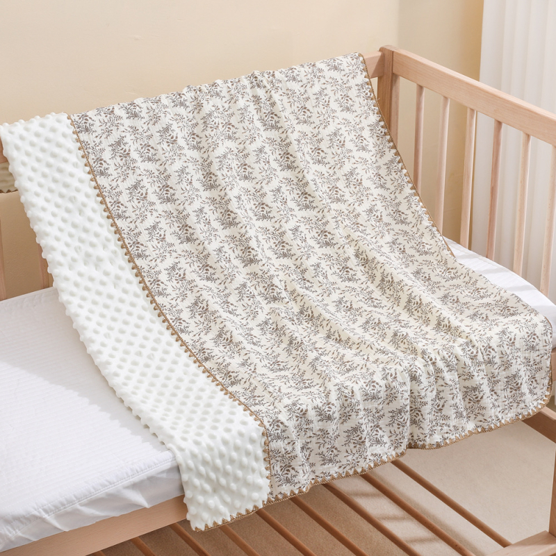 Pătură pentru bebeluși din bumbac 100% cu model desen animat, liniștitoare pentru toate sezoanele