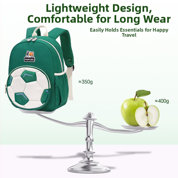 Rucsac pentru grădiniță pentru băieți, MOK, din stofă Oxford ultraușoară, bretea arcuită, pentru copii 3–6 ani