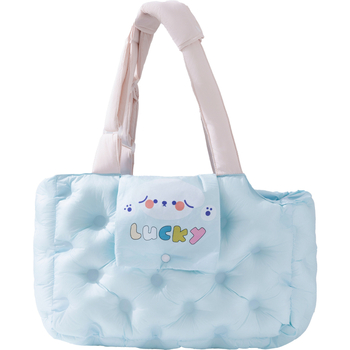 Sour Bear чанта за домашни любимци за котки и малки кучета, с мек 3D памучен пълнеж, карикатурен принт, капацитет до 7,5 кг