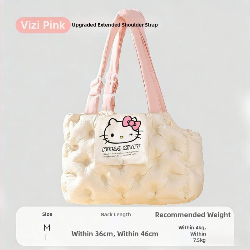 Sour Bear чанта за домашни любимци за котки и малки кучета, с мек 3D памучен пълнеж, карикатурен принт, капацитет до 7,5 кг