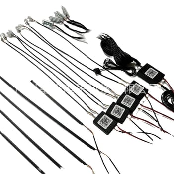 Lampă LED ambientală din acril pentru interiorul mașinii, compatibilitate universală (Acrilic, 15W, 12V, 1,2A, montaj încorporat)