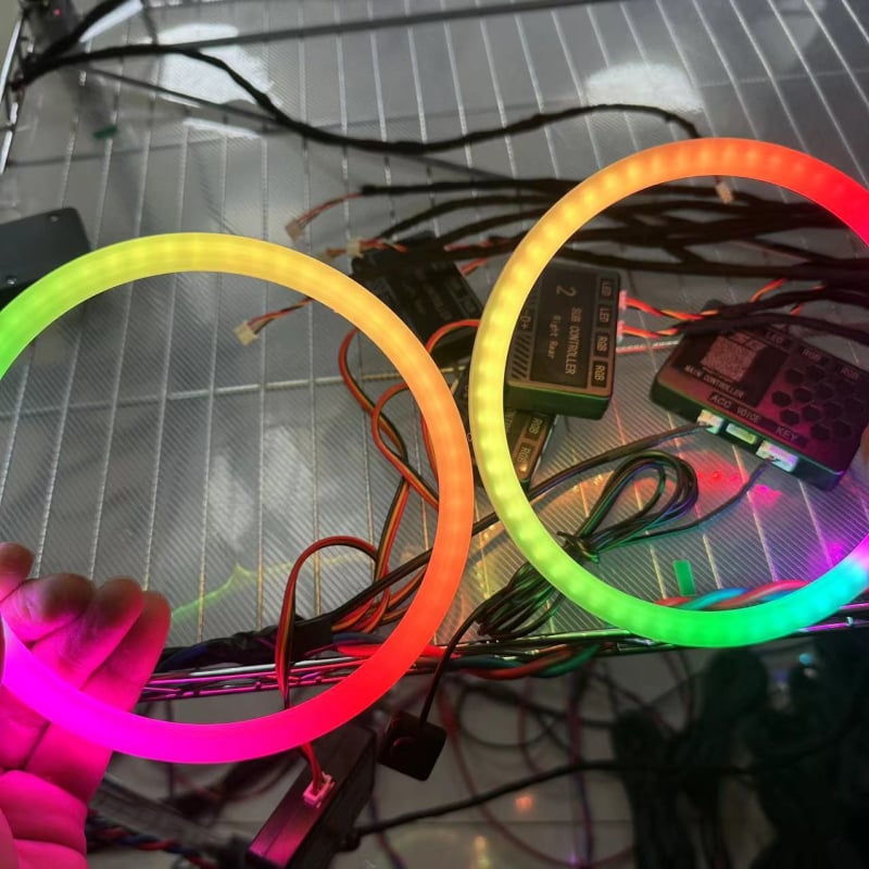 Lampă LED ambientală din acril pentru interiorul mașinii, compatibilitate universală (Acrilic, 15W, 12V, 1,2A, montaj încorporat)