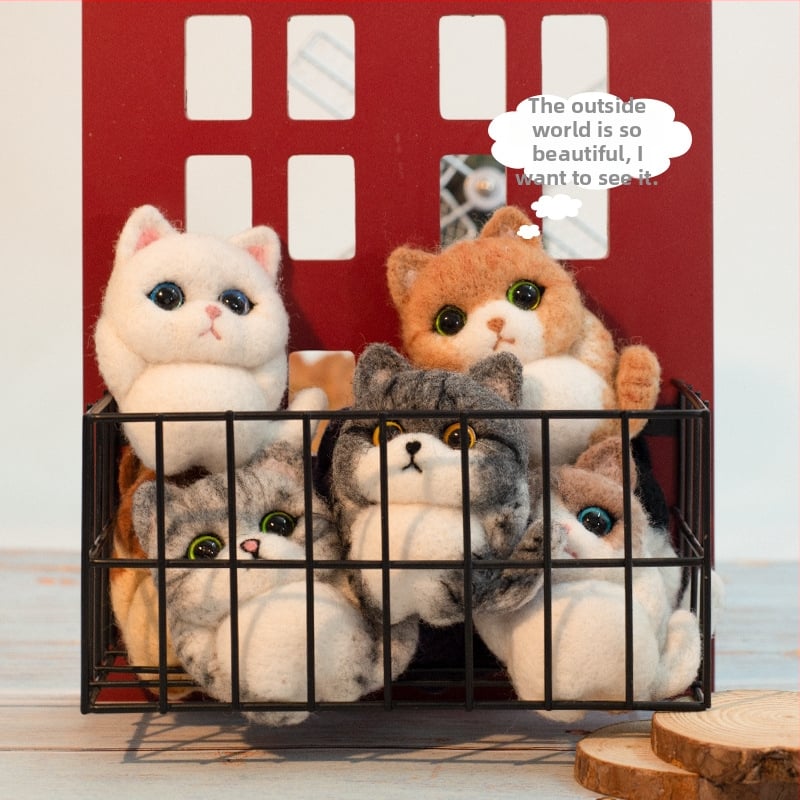 Плюшена кукла — животински модел, карикатурен стил, вълнен пълнеж, чиста вълна