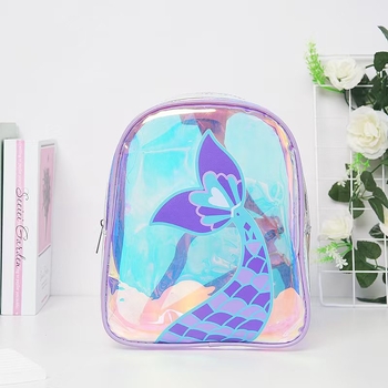 Rucsac pentru copii, PVC, imprimare cu animale, stil jucăuș, fără căptușeală, potrivit pentru educația timpurie